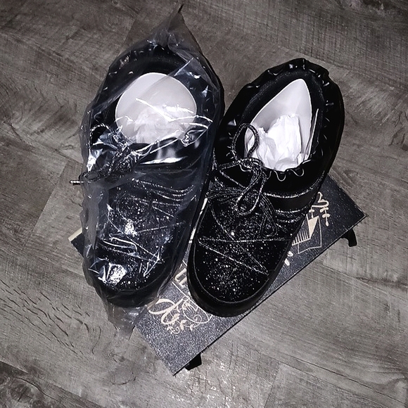 NWT 🌙 black midnight glitter moon boots size 8 - Picture 6 of 17